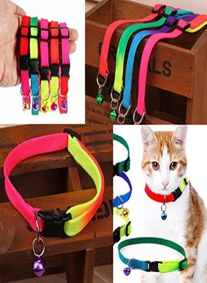 Pups&Pets طوق نايلون بألوان قوس قزح من Pups&Pets مقاس 10 مم للكلاب والجراء والقطط والقطط الصغيرة والأرانب والحيوانات الصغيرة (عبوة من 4 قطع - ألوان قوس قزح) - Image 4